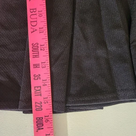 Urban Coco Pleated Flared Skater Skirt Medium Black - Picture 7 of 11